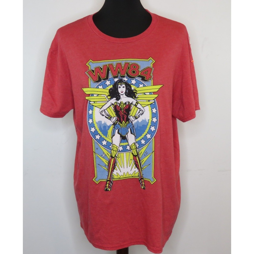 WW84 Wonder Woman Cartoon Graphic Red Woman  Unisex Tee Shirt L